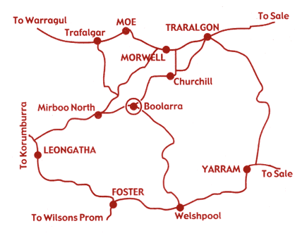 Map location of Boolarra