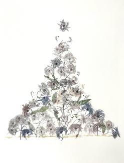 image with fluffy seeds building a pyramid